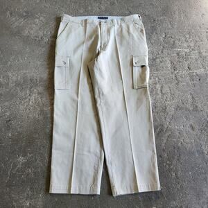 Vintage Y2K Tommy Hilfiger Cargo Pants Mens 40x30 Tan Khaki Loose Y2K Preppy